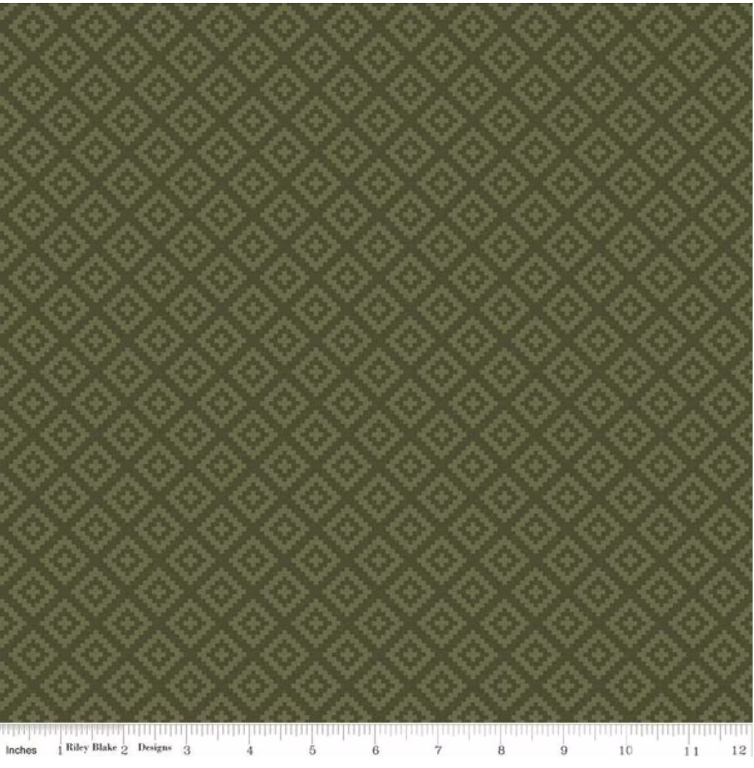 National Parks Diamonds Chive Yardage for RBD- C15099 CHIVE - PRICE PER 1/2 YARD