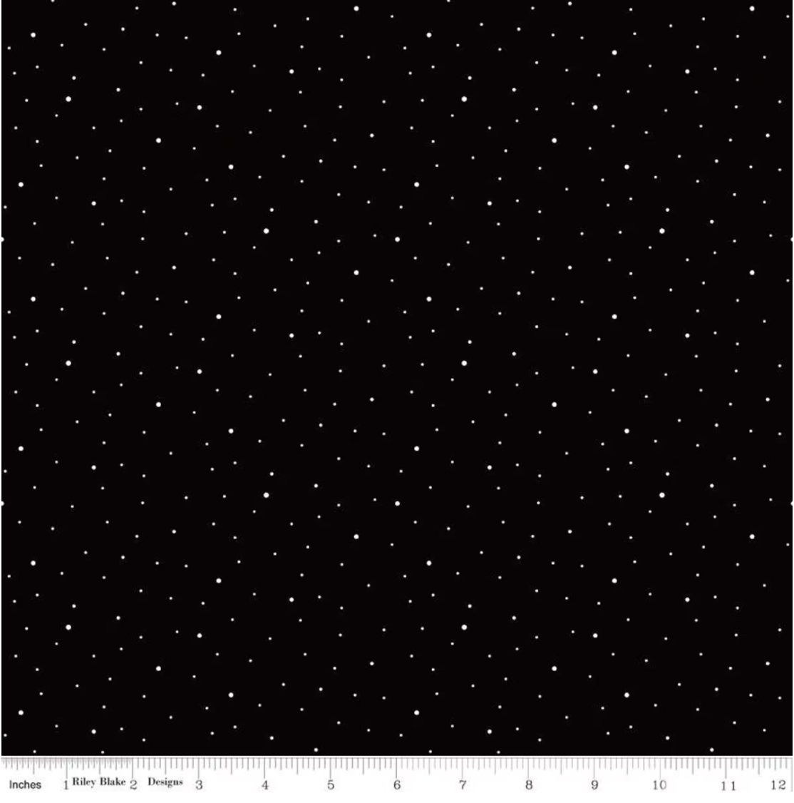 Dapple Dot Color Black Yardage for RBD- C640 BLACK - PRICE PER 1/2 YARD