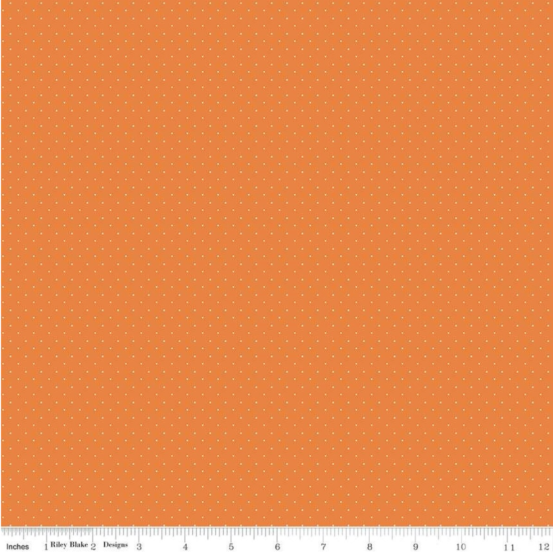 American Jane Pindots Orange Yardage for RBD- C840 ORANGE - PRICE PER 1/2 YARD