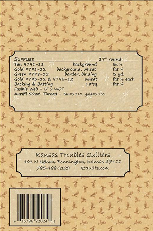 Summer Harvest Paper Pattern by Kansas Troubles Quilters
