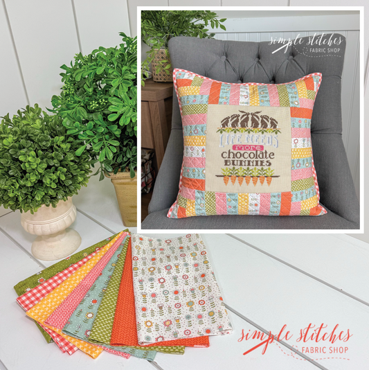 More Chocolate Bunnies Cross Stitch Pillow Kit