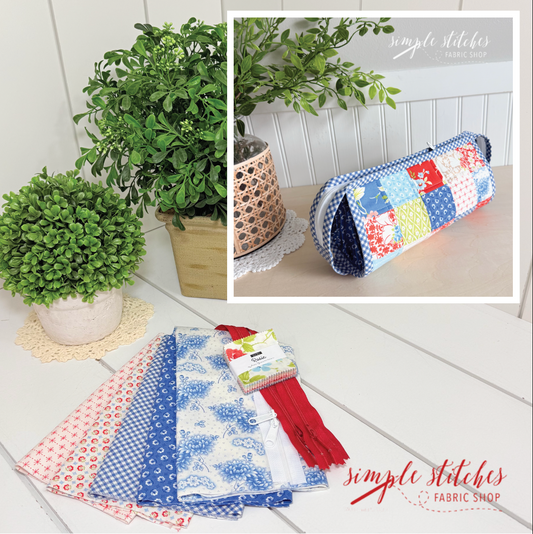 Rosie Sew Together Bag- Red Zipper