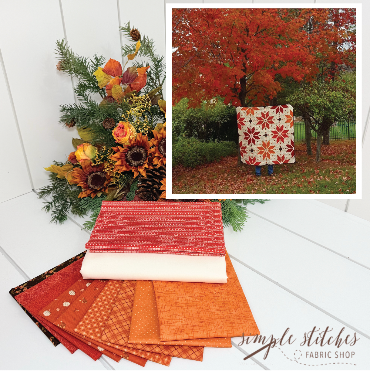 Knitted Star Autumn Quilt Kit