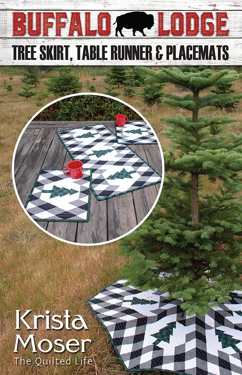 Buffalo Lodge Runner- Green Backing