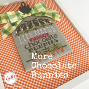 More Chocolate Bunnies Cross Stitch Pillow Kit