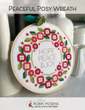 Peaceful Posy Wreath Cross Stitch Pattern by Robin Pickens - RPCSP PPW406