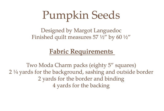 Pumpkin Seeds Pattern by The Pattern Basket