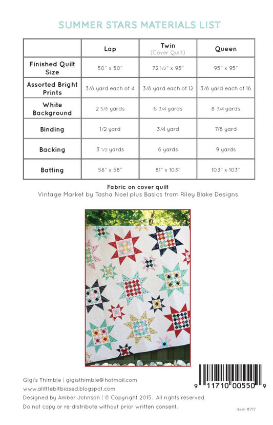 Summer Stars Pattern by Gigi's Thimble