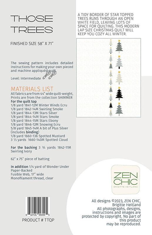 Those Trees Paper Pattern by Zen Chic