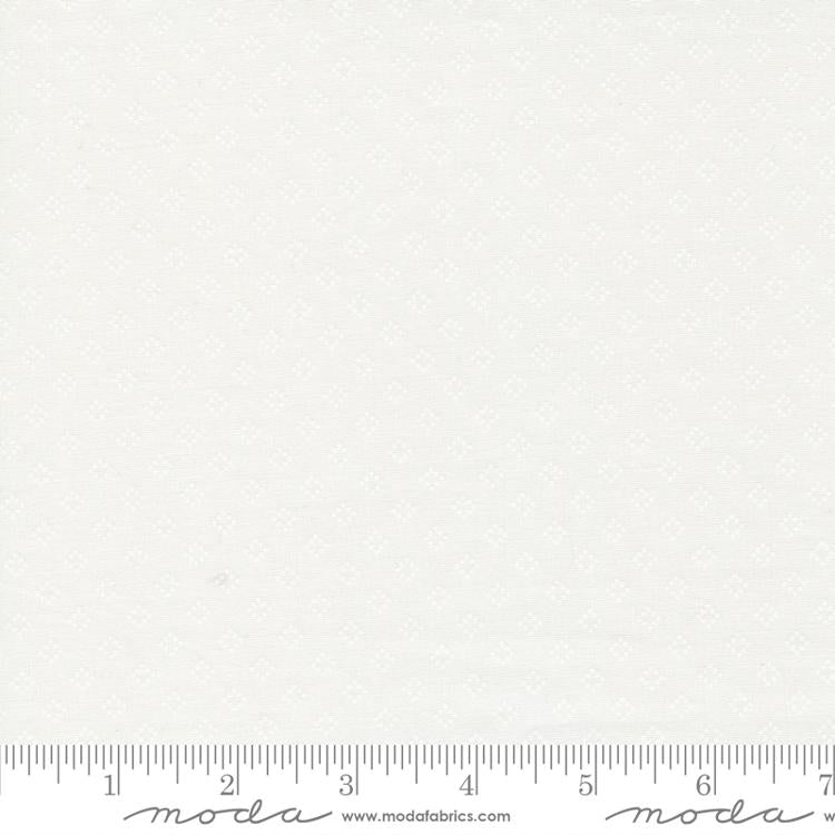 Coriander Seeds Diamond Print White Yardage for Moda -29142 11 - PRICE PER 1/2 YARD