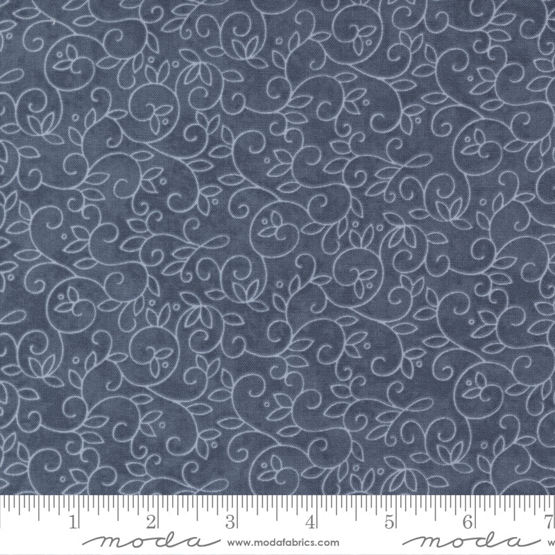 Winter Flurries Wreath Swirls Blenders Night for Moda - 6885 13- PRICE PER 1/2 YARD
