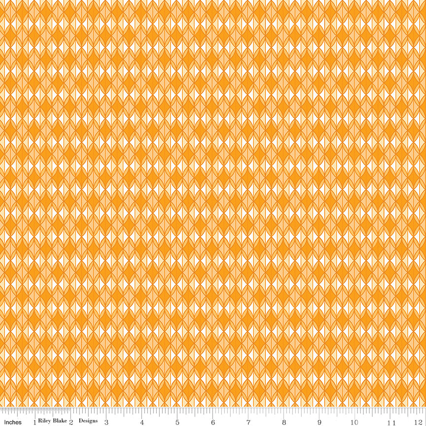 Grove Rows Orange Yardage for Riley Blake Designs C10144 ORANGE PRICE PER 1/2 YARD