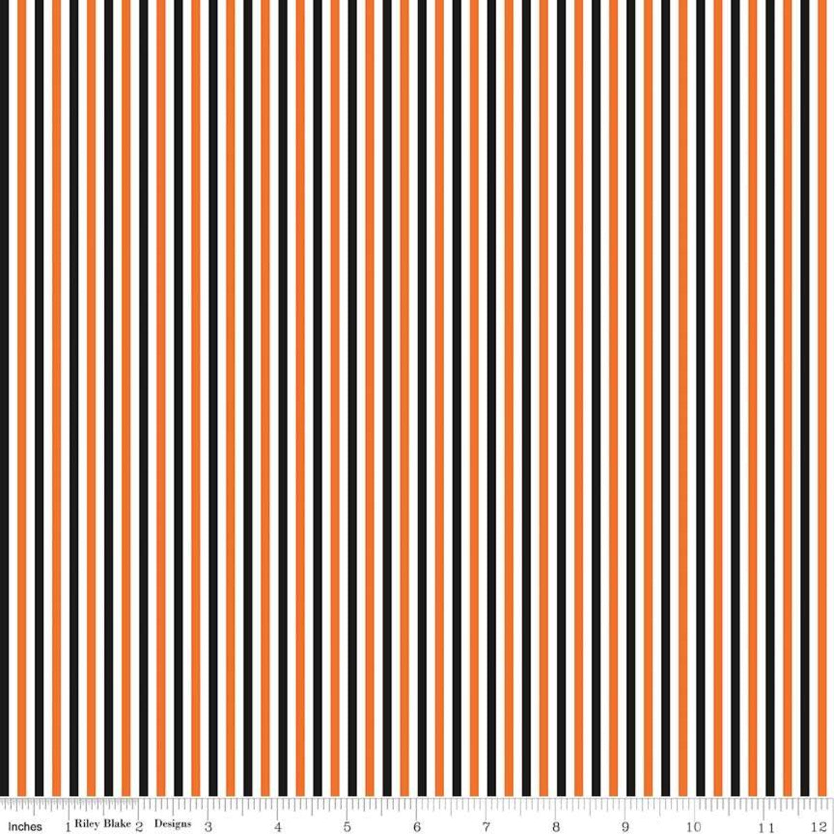 Stripe 1/8 inch Halloween Yardage by RBD for Riley Blake Designs C495 - PRICE PER 1/2 YARD