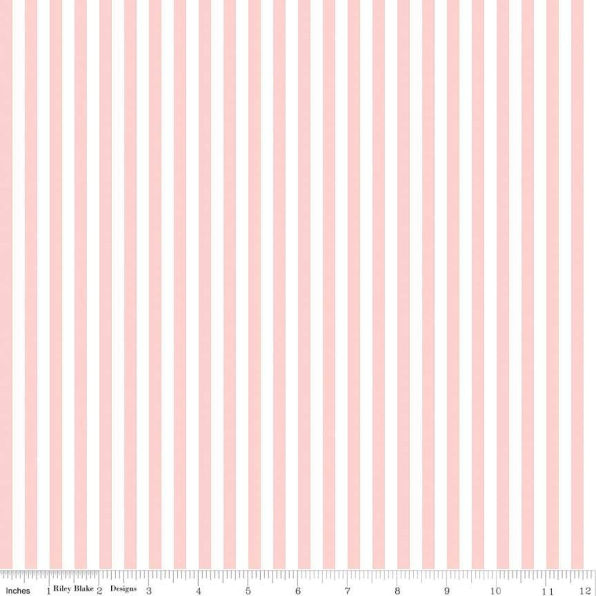 Stripe 1/4" Baby Pink Yardage by RBD for Riley Blake Designs C555 BABYPINK - PRICE PER 1/2 YARD