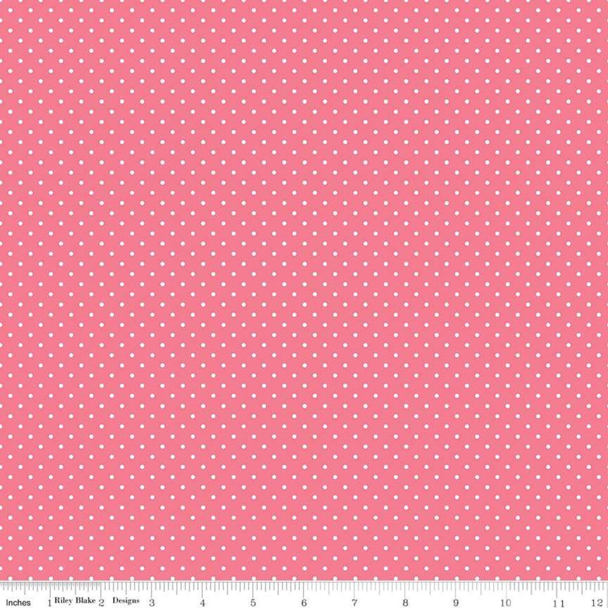 Swiss Dot Lipstick Yardage by RBD C670-LIPSTICK - PRICE PER 1/2 YARD