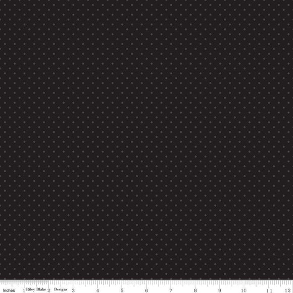 Swiss Dot Tone on Tone Black Yardage by RBD for Riley Blake Designs C790-110 - PRICE PER 1/2 YARD