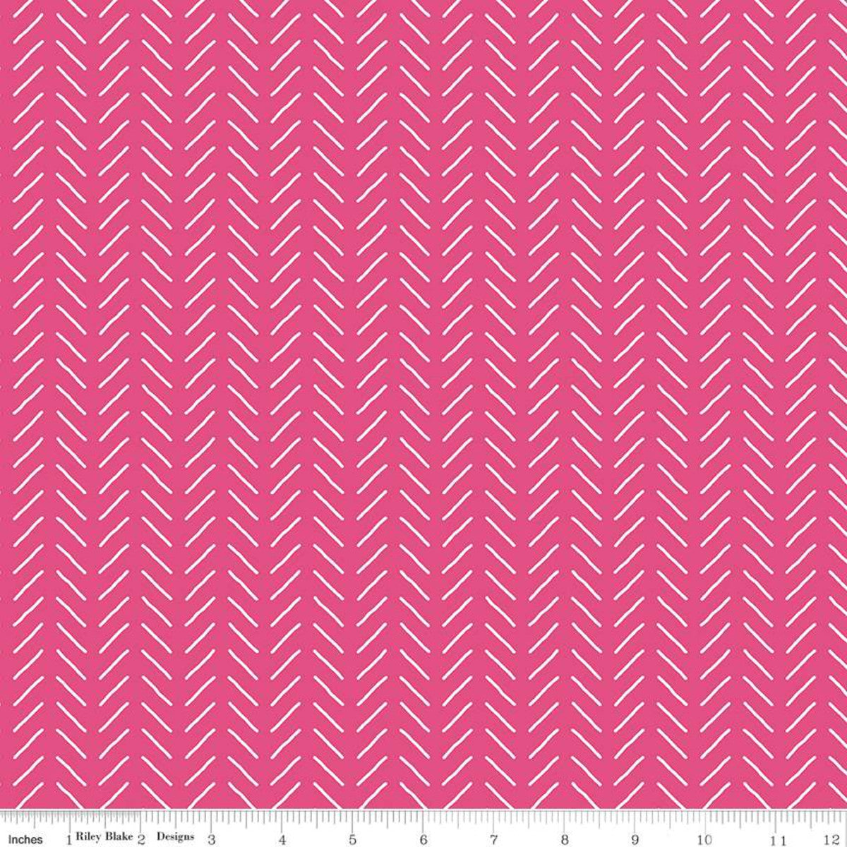 Fleur Bias Lines Dark Pink Yardage for RBD-C9876-DKPINK - PRICE PER 1/2 YARD