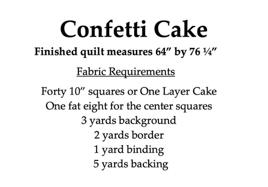 Confetti Cake Paper Pattern by The Pattern Basket