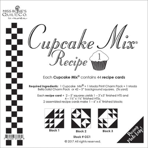 Cupcake Recipe 1 - Miss Rosie's Quilt Co CC1