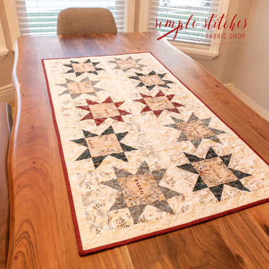 Winter Stars Runner Paper Pattern - WHOLESALE (set of 10)