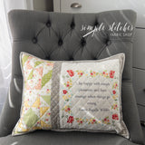 Be Happy With...Pillow PDF PATTERN