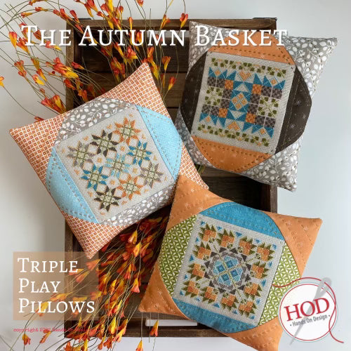 The Autumn Basket of the Triple Play Pillows Series - Hands On Design Paper Pattern