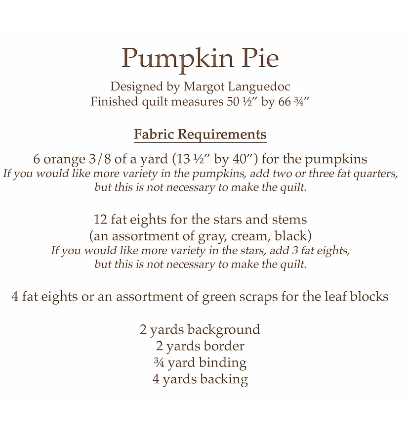 Pumpkin Pie Pillow Kit