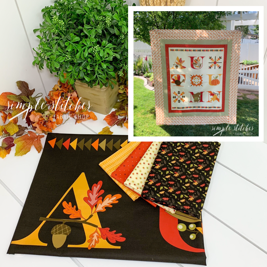 Awesome Autumn Quilt Kit - Dark Panel – Simple Stitches Fabric Shop, LLC