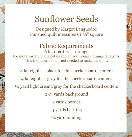 Sunflower Seeds Paper Pattern by The Pattern Basket