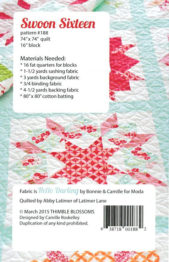 Swoon Sixteen Pillow Kit - Green Backing