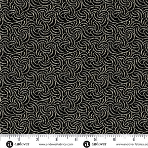 Pumpkin Licorice Intertwined Licorice Yardage for Andover - A-1104-K - PRICE PER 1/2 YARD