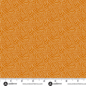 Pumpkin Licorice Intertwined Orange Yardage for Andover - A-1104-O - PRICE PER 1/2 YARD