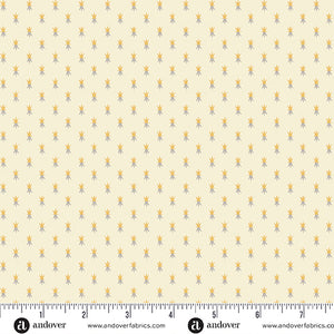 Pumpkin Licorice Starburst Whipped Cream Yardage for Andover - A-1106-L - PRICE PER 1/2 YARD