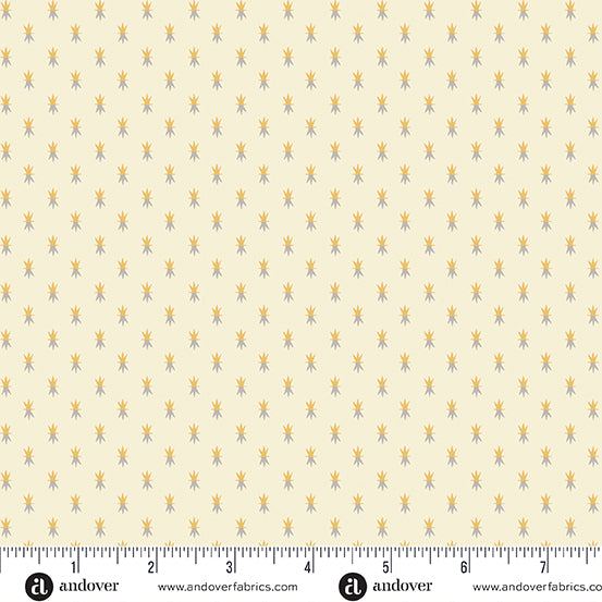 Pumpkin Licorice Starburst Whipped Cream Yardage for Andover - A-1106-L - PRICE PER 1/2 YARD