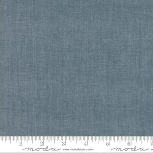 Moda Chambray Grey Ydg for Moda - 12051 12 - PRICE PER 1/2 YARD