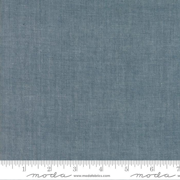 Moda Chambray Grey Ydg for Moda - 12051 12 - PRICE PER 1/2 YARD