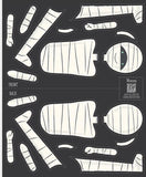 Frank and Friends Mummy Panel Yardage  for RBD P17479-PANEL - PRICE PER 1/2 YARD