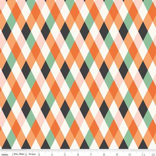 Frank and Friends Diamonds Multi Yardage by My Mind’s Eye for RBD C17473-MULTI - PRICE PER 1/2 YARD