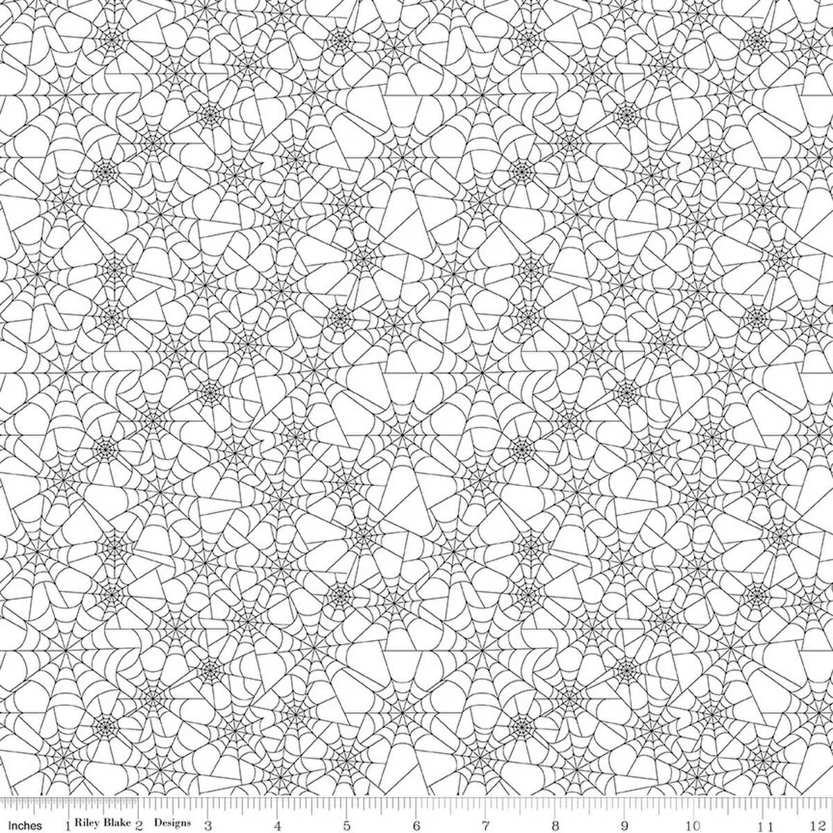 Seasonal Basics Spider Webs White for RBD C771-WHITE - PRICE PER 1/2 YARD