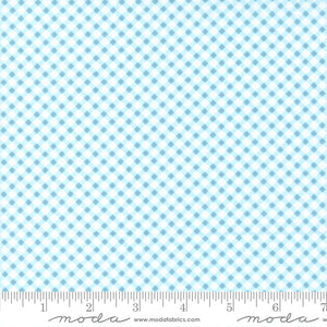 Ellie Gingham Blue Yardage for Moda - 18765 22 - PRICE PER 1/2 YARD