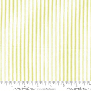Ellie Ticking Stripes Green Yardage for Moda - 18766 24 - PRICE PER 1/2 YARD