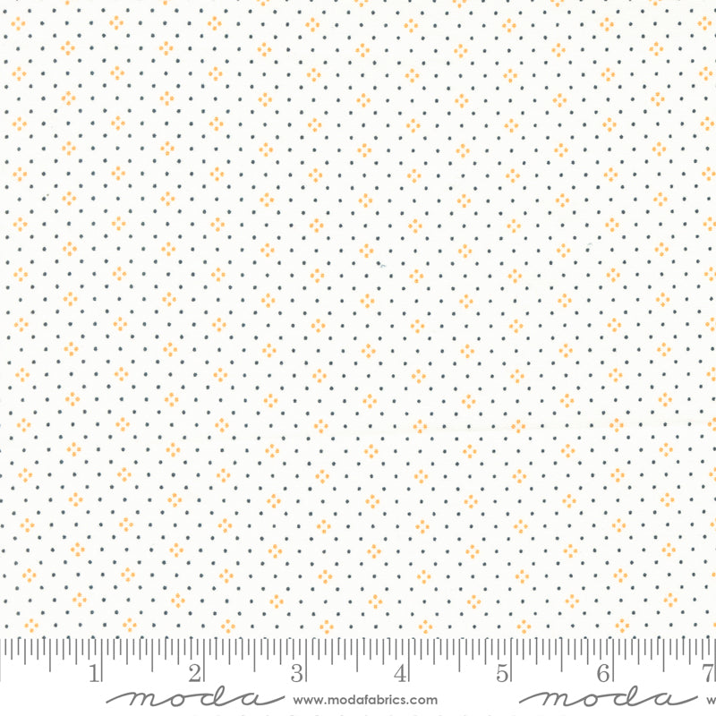 Eyelet Ivory Pumpkin Yardage by Stacy Lest Hsu for Moda - 20488 87 - PRICE PER 1/2 YARD