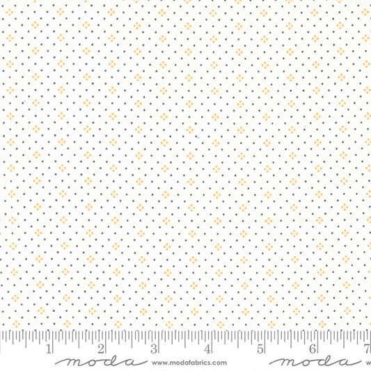 Eyelet Ivory Pumpkin Yardage by Stacy Lest Hsu for Moda - 20488 87 - PRICE PER 1/2 YARD
