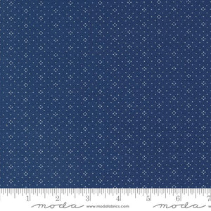 Eyelet Midnight Jeans Yardage by Stacy Lest Hsu for Moda - 20488 108 - PRICE PER 1/2 YARD is