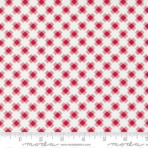 Reindeer Games Checkered Square Poinsettia Red Ydg for Moda - 22444 23 - PRICE PER 1/2 YARD