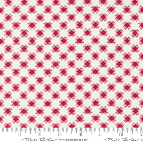 Reindeer Games Checkered Square Poinsettia Red Ydg for Moda - 22444 23 - PRICE PER 1/2 YARD