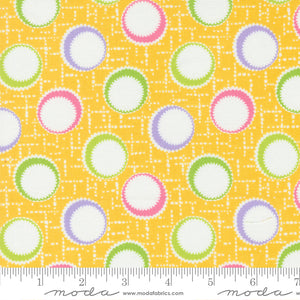 On The Bright Side Inner Dots Geometric Dot Banana Ydg for Moda - 22462 15 - PRICE PER 1/2 YARD