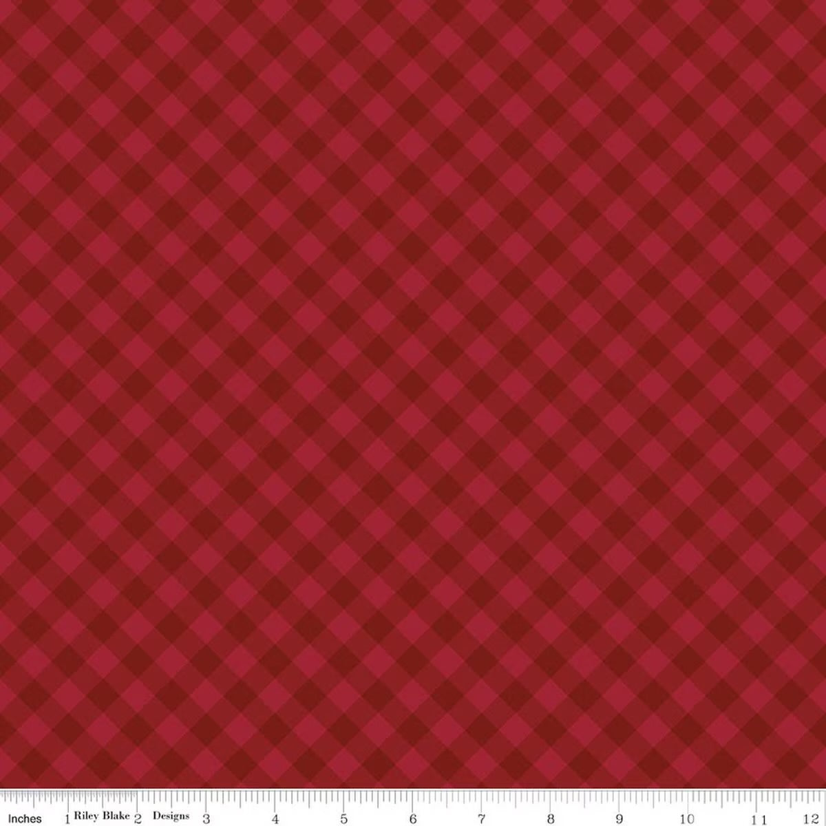 Christmas Time Plaid Red Yardage by Dani Mogstad for RBD-C17824-RED - PRICE PER 1/2 YARD