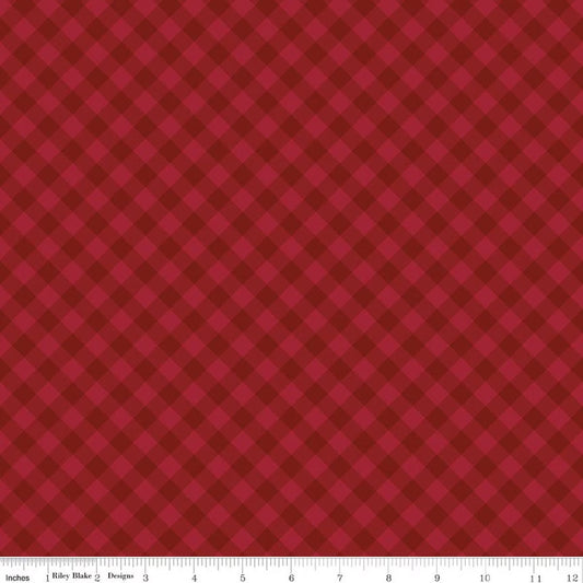 Christmas Time Plaid Red Yardage by Dani Mogstad for RBD-C17824-RED - PRICE PER 1/2 YARD