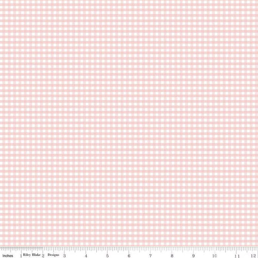 Gingham Baby Pink 1/8 inch Small Yardage by RBD C440-75 - PRICE PER 1/2 YARD